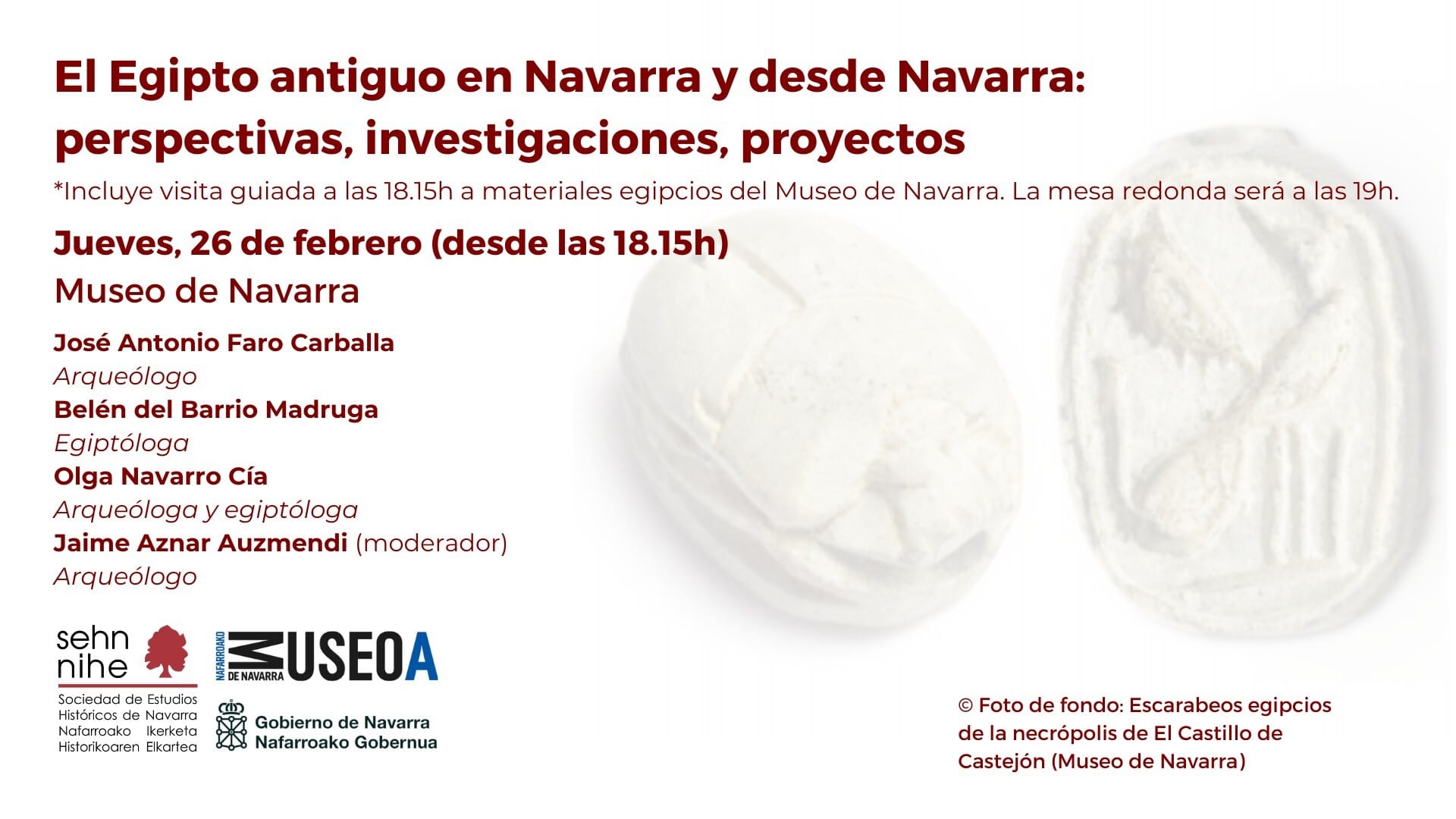 Mesa redonda - El Egipto antiguo en Navarra y desde Navarra: perspectivas, investigaciones, proyectos