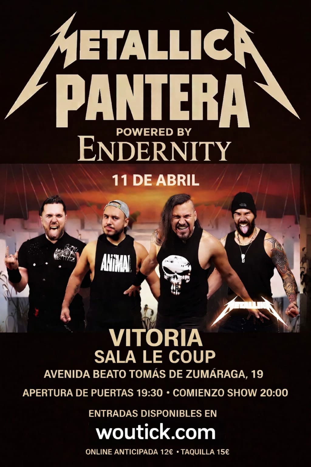 Tributo a Metallica y Pantera por Endernity