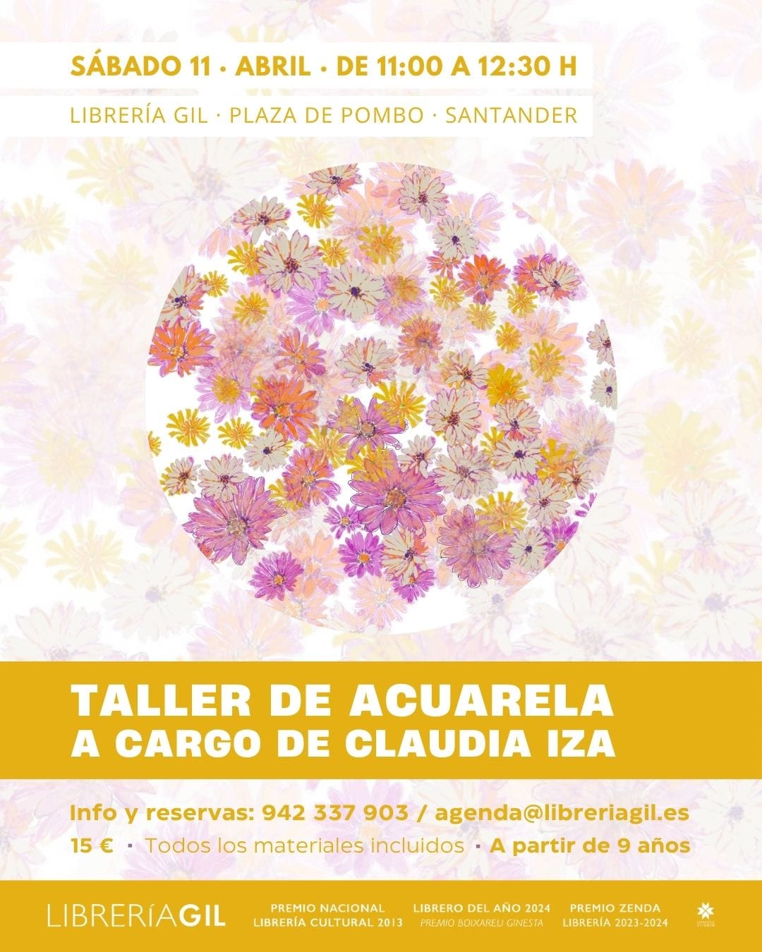 Taller de acuarela a cargo de Claudia Iza