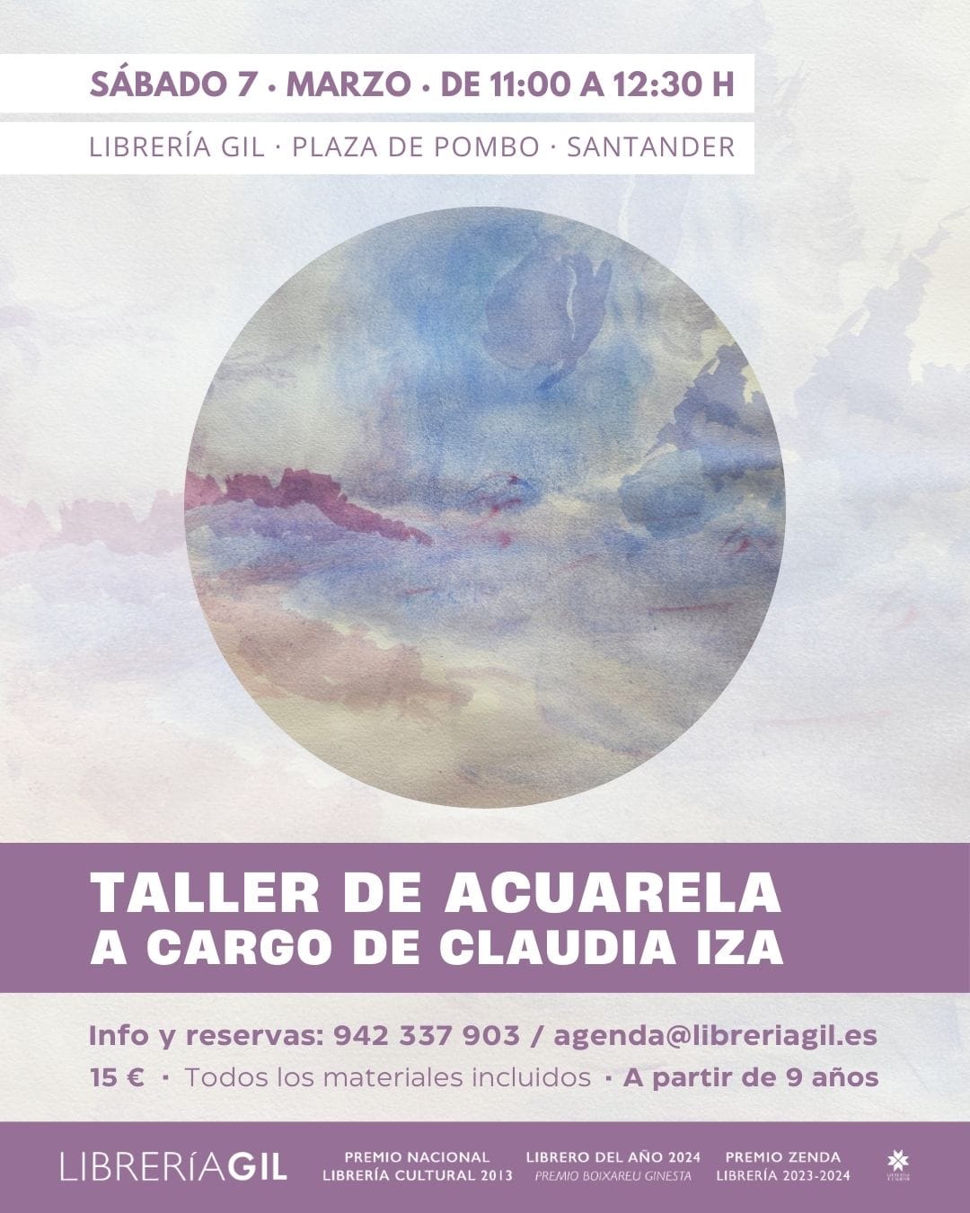 Taller de acuarela con Claudia Iza