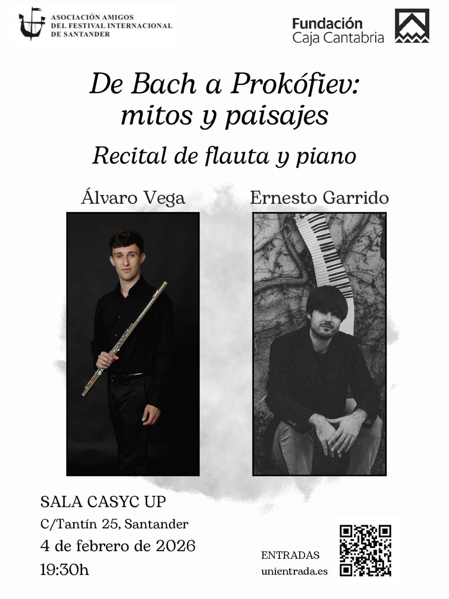 Recital de flauta y piano 'De Bach a Prokófiev: Mitos y paisajes'