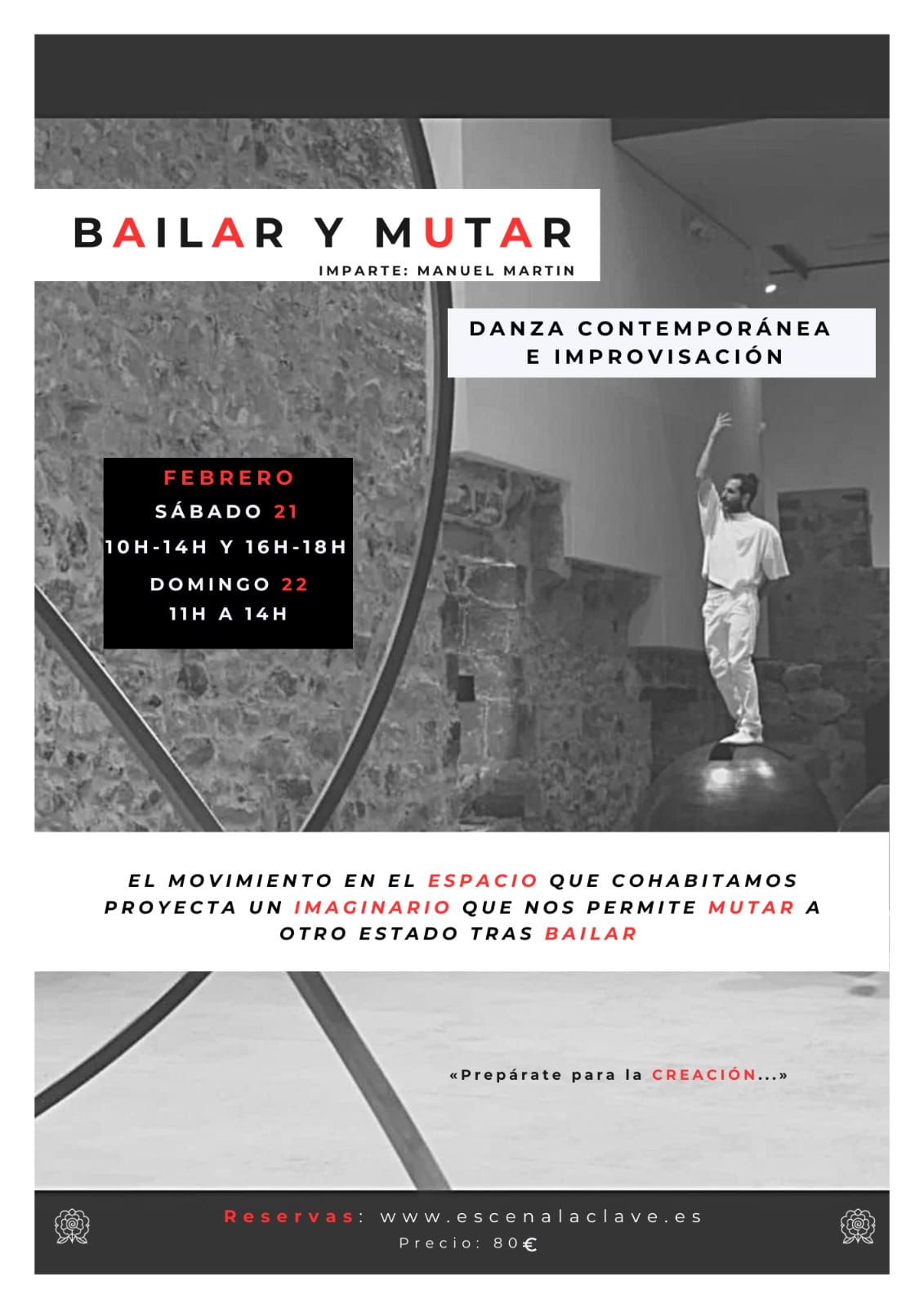 Taller intensivo: Bailar y Mutar, danza contemporánea e improvisación