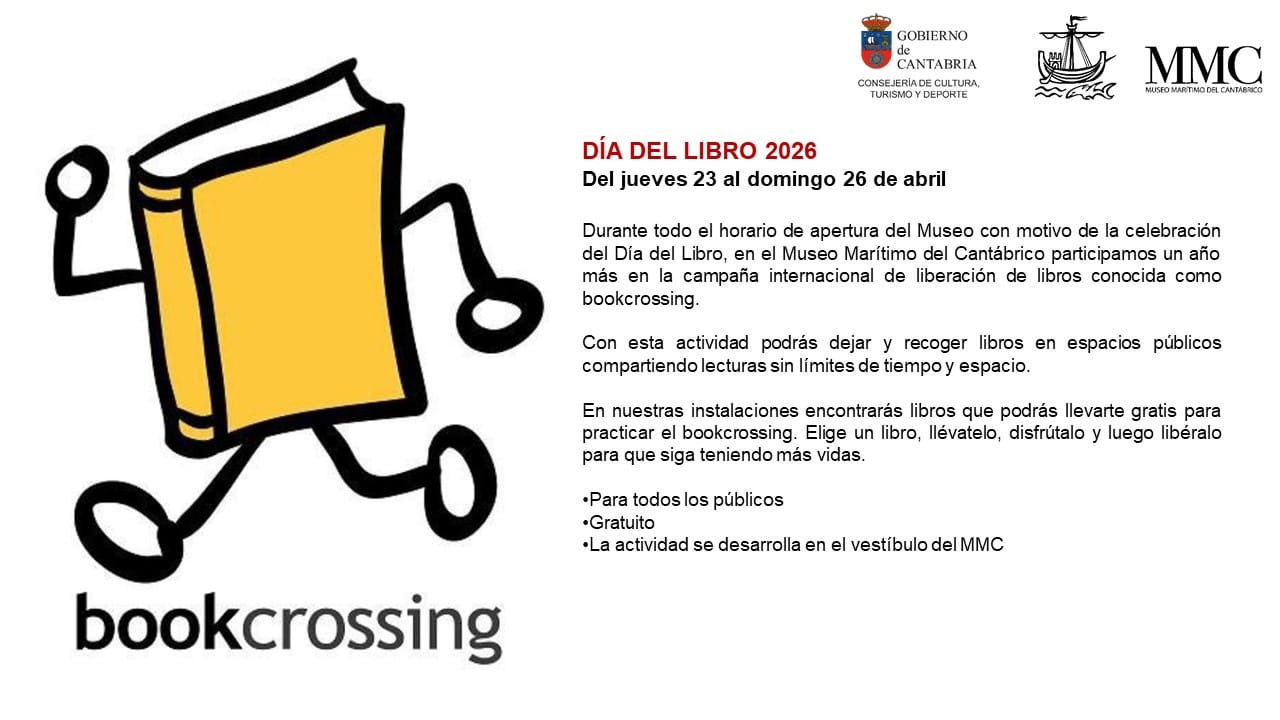 Bookcrossing en el Museo Marítimo del Cántabrico por el Día del Libro