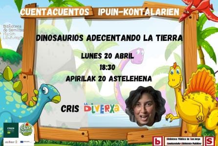 Dinosaurios adecentando la tierra
