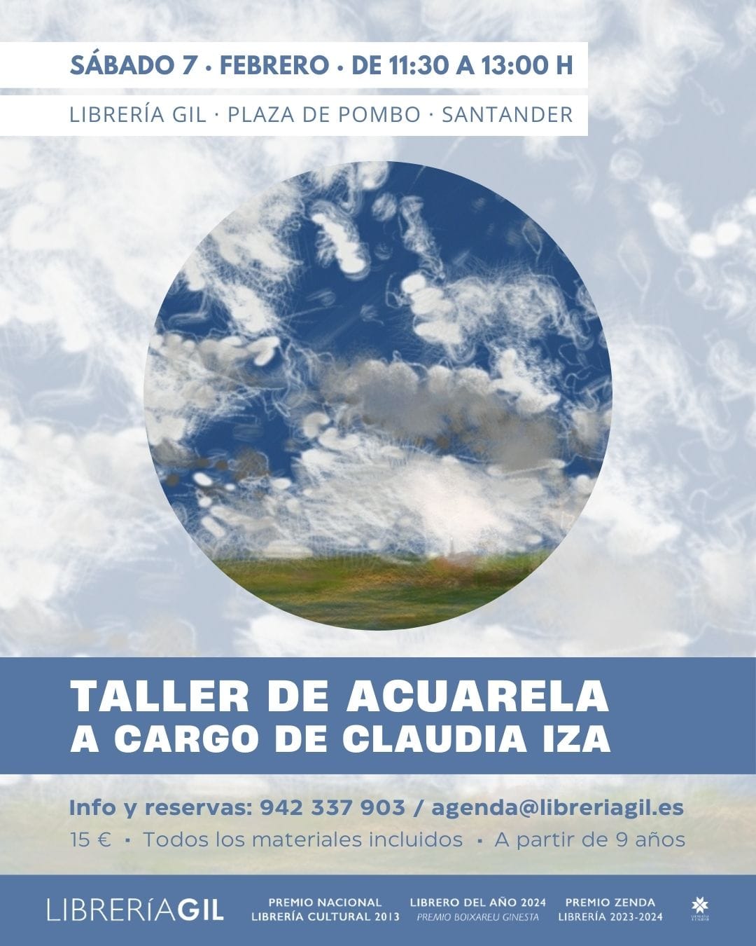 Taller de acuarela a cargo de Claudia Iza