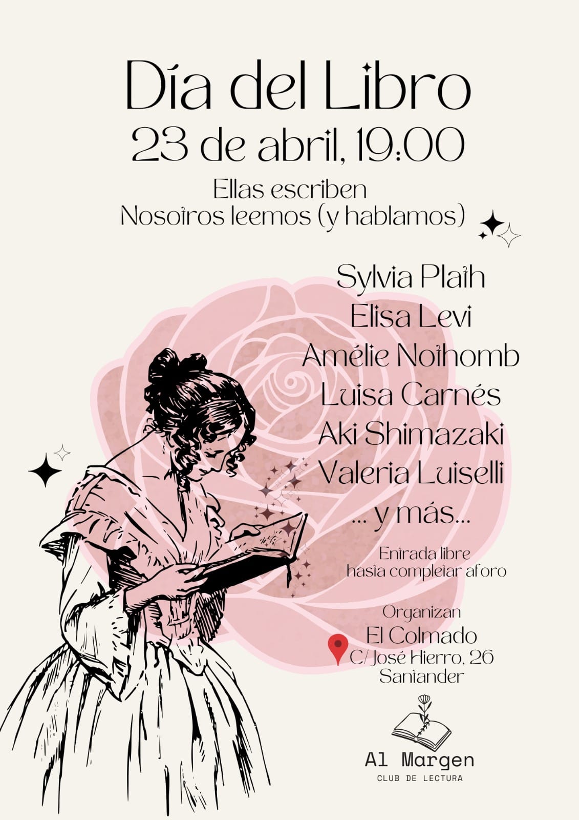 Lectura de textos de autoras por el Día del Libro