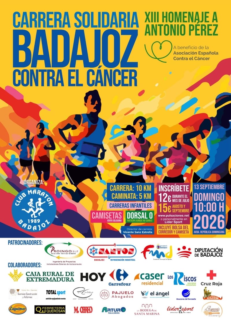Badajoz contra el cáncer: la carrera que une la ciudad