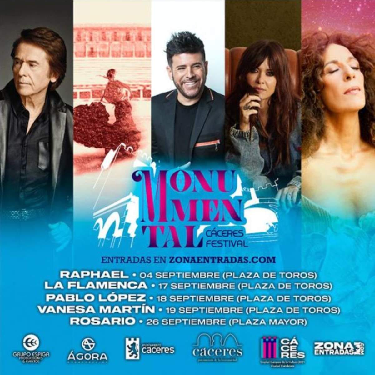 El Festival Monumental arranca en Cáceres con Raphael