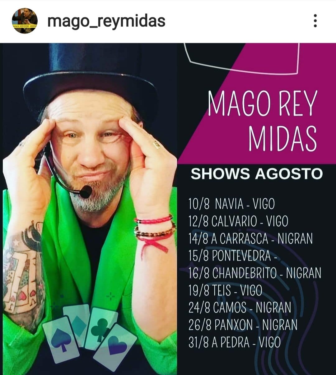 Actuación de El Rey Midas