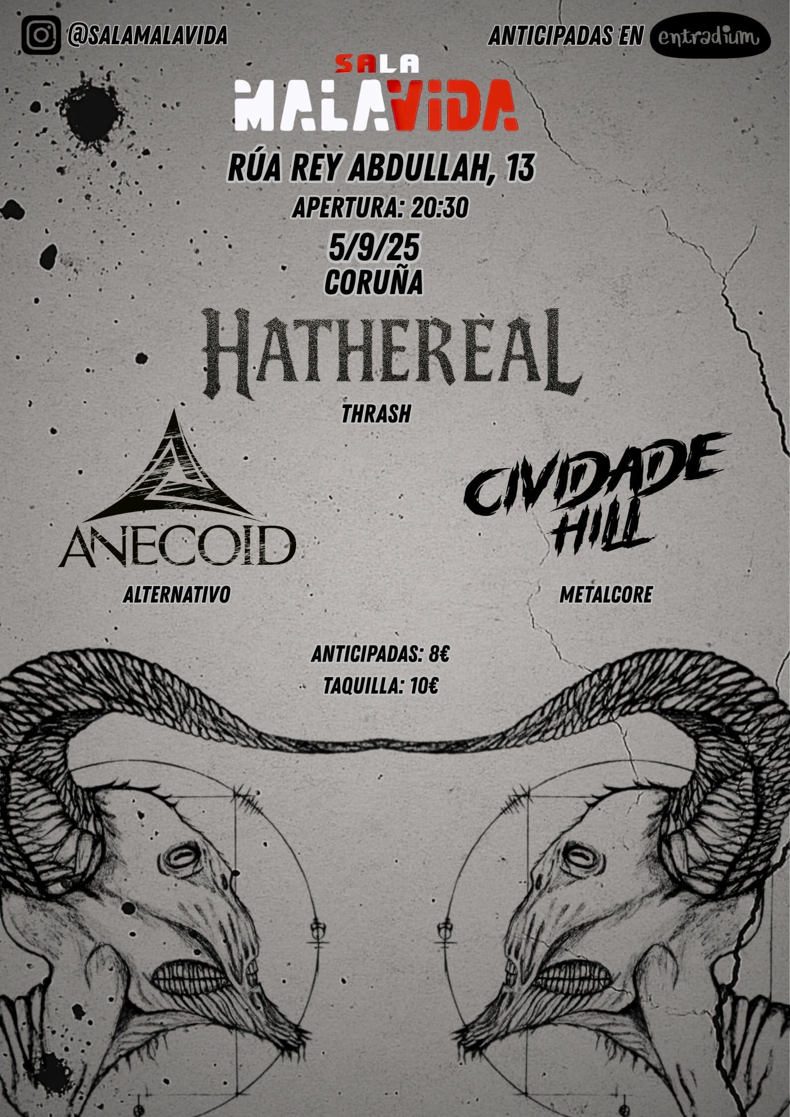 HATHEREAL, MATERIA MUERTA y SAPPHIRE en A Coruña