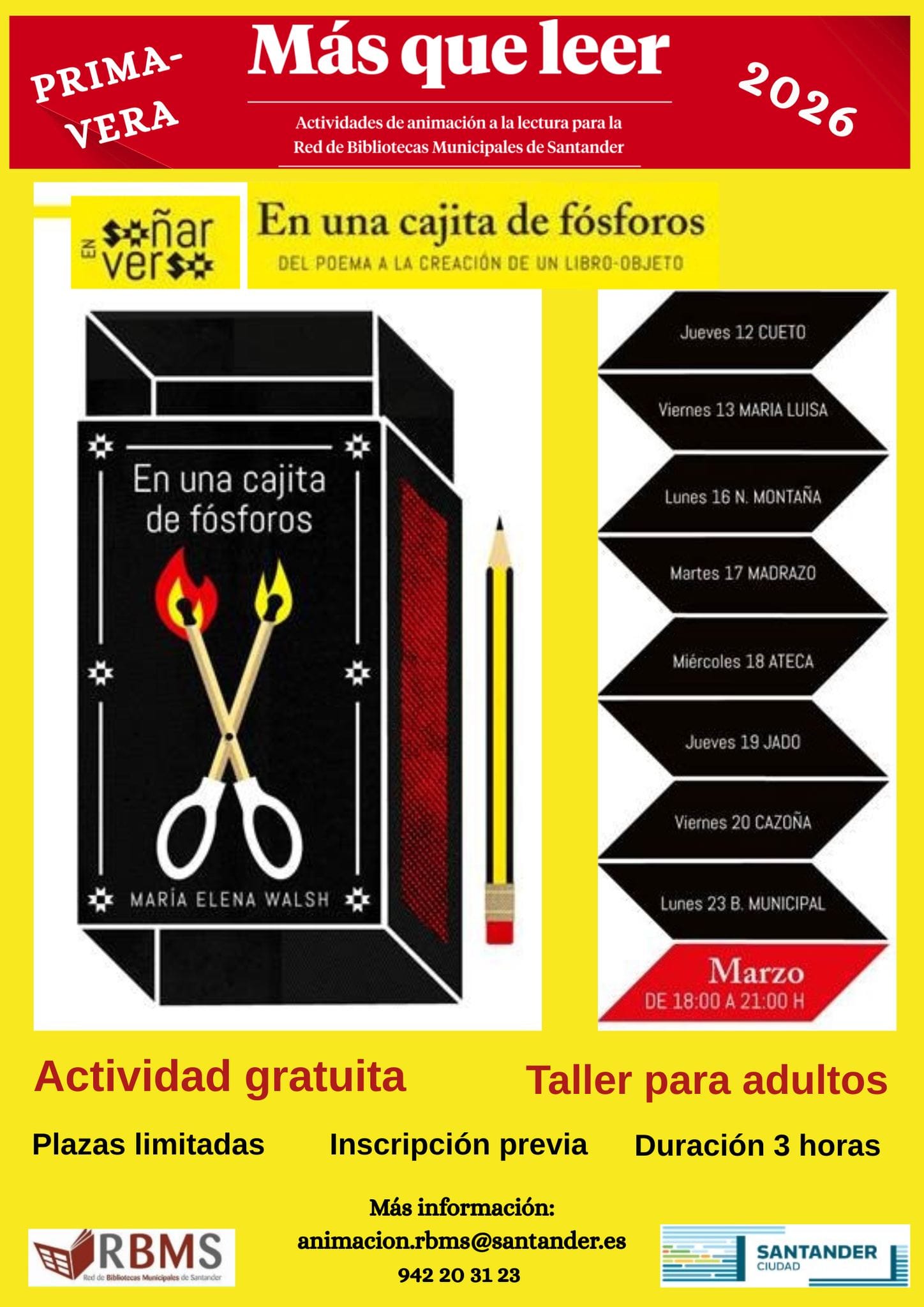 Taller creativo 'En una cajita de fósforos'