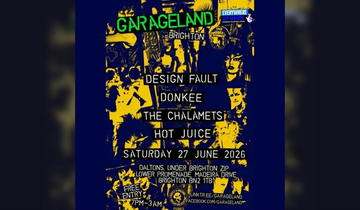 Garageland Brighton - Design Fault, Donkee, The Chalamets, Hot Juice