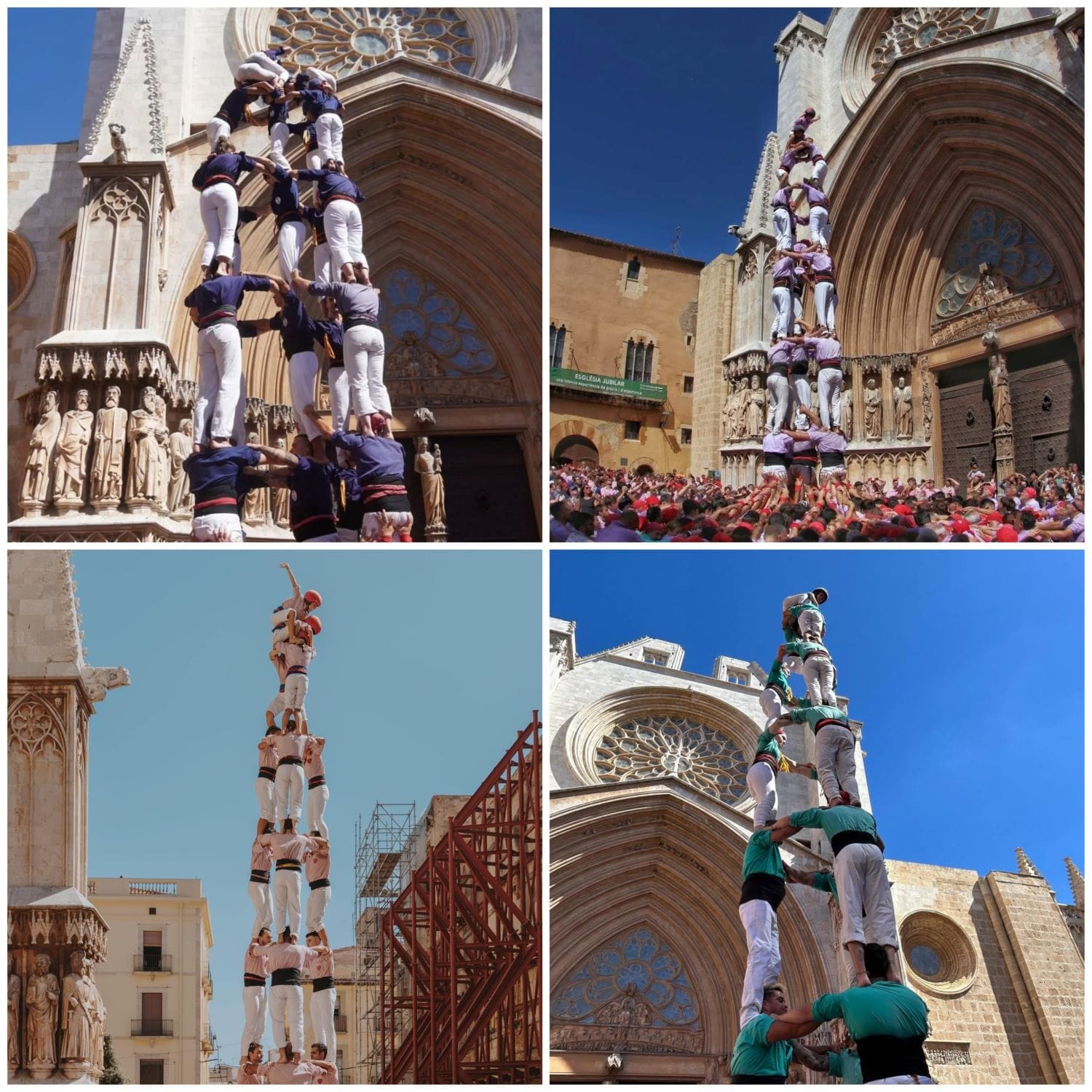 Tradicional diada castellera de l'Onze de Setembre