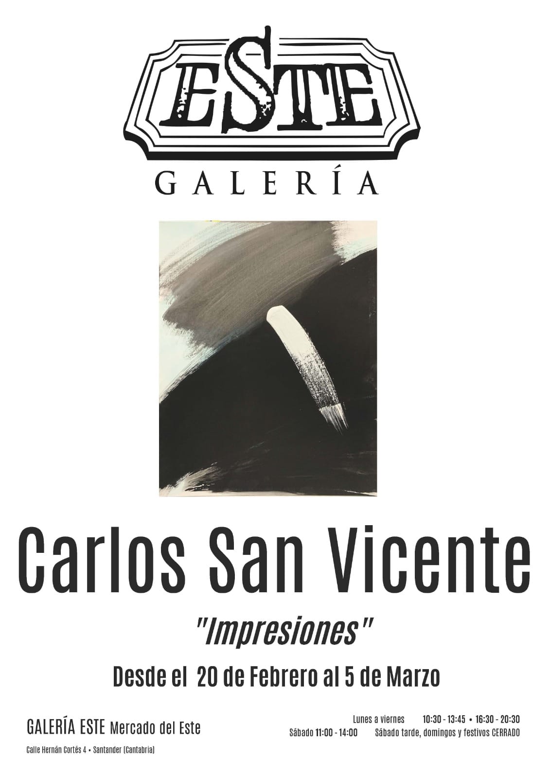 Impresiones, pinturas y otras obras de Carlos San Vicente. Inauguración