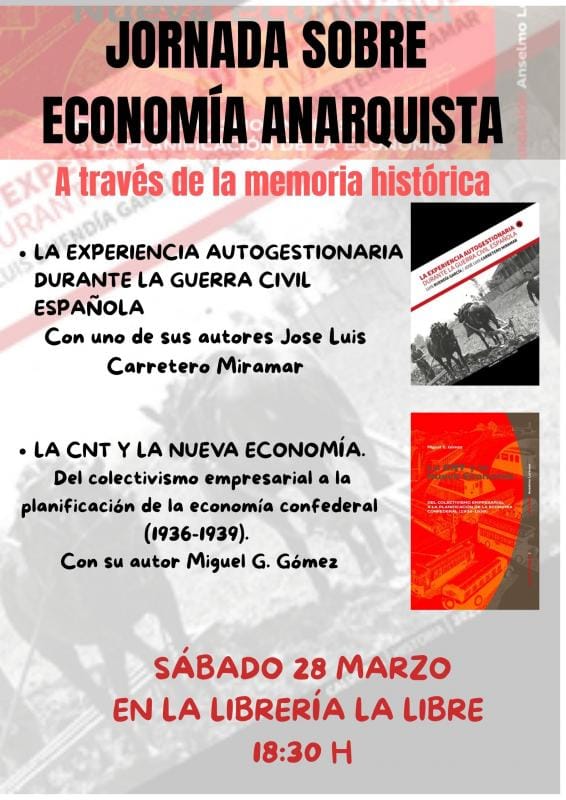 Jornada sobre economía anarquista a través de la memoria histórica