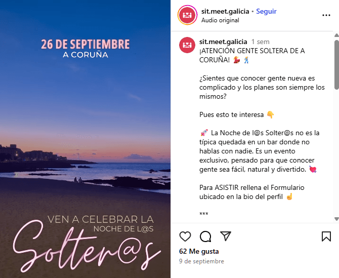 # ¿Soltero y con ganas de conocer gente? Apunta: 26 de septiembre 🍻