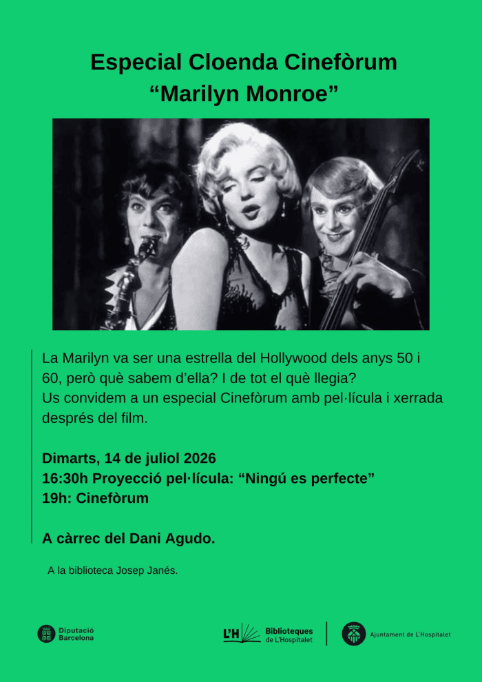 Especial Acto de Clausura del Cinefórum con la figura de Marilyn Monroe