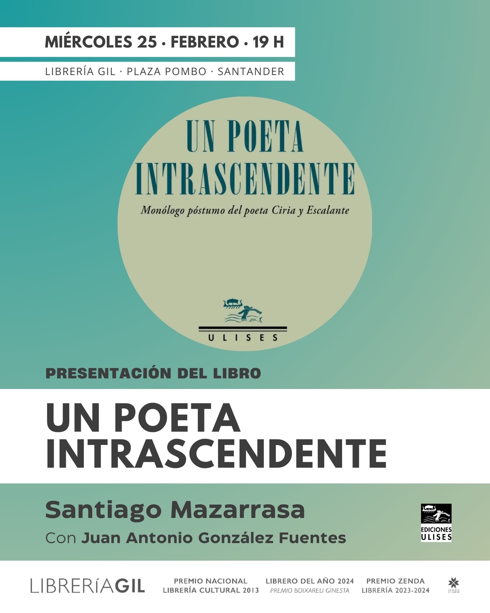 Santiago Mazarrasa presenta el libro 'Un poeta intrascendente'