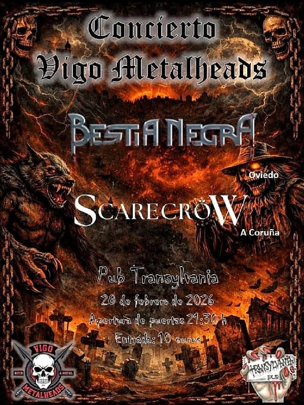 Concierto de Scarecröw + Bestia Negra