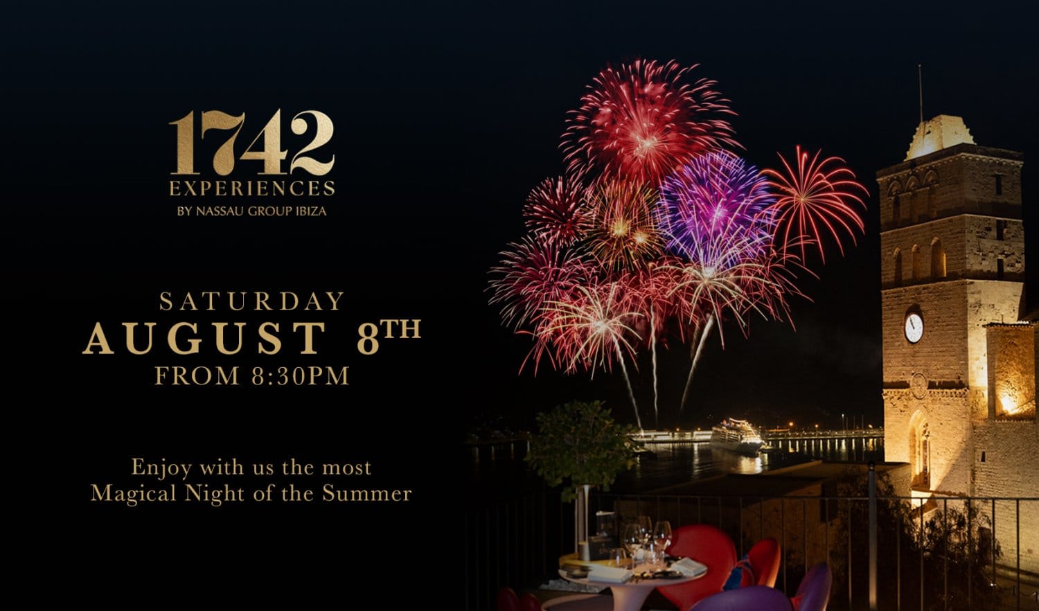 Dinner and fireworks at 1742