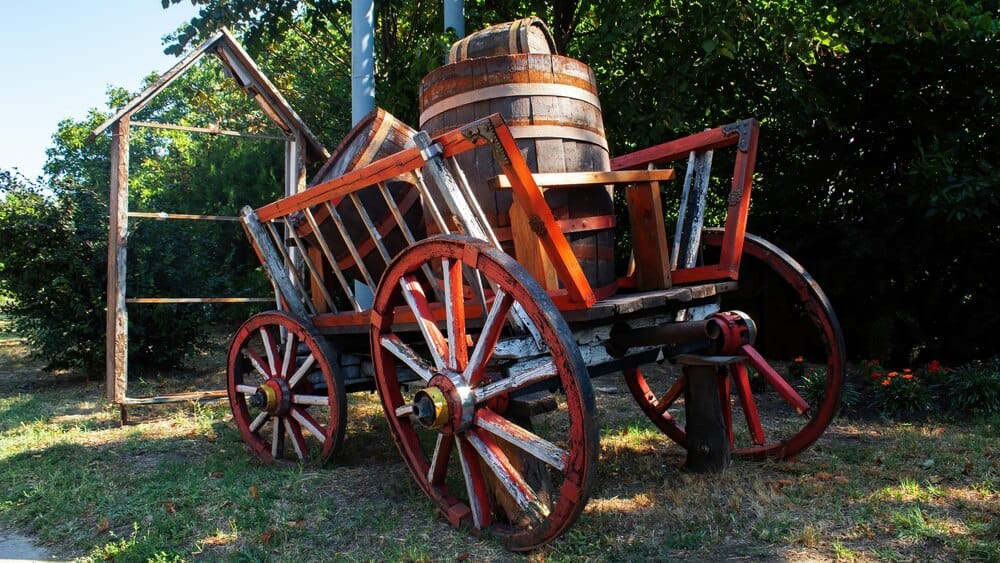 Recreación del transporte del vino