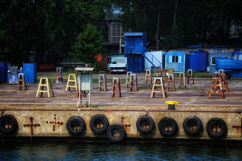 Botadura de un catamarán