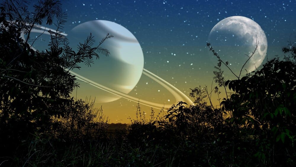 Conjunción de Venus, Saturno y la Luna