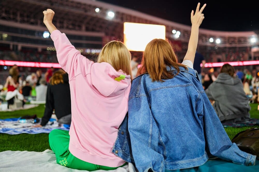 Final de la Eurocopa de fútbol femenina en pantalla gigante