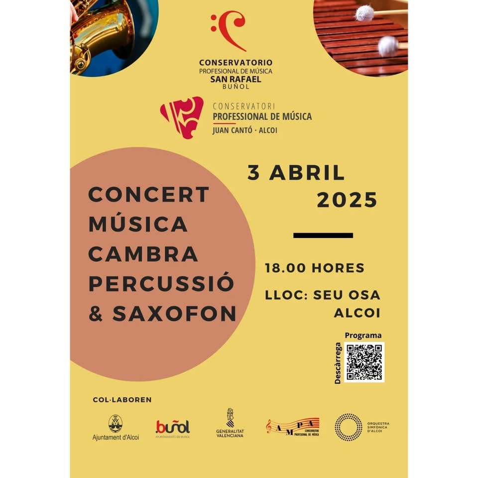 Concert: «Música Cambra Percussió & Saxofon»