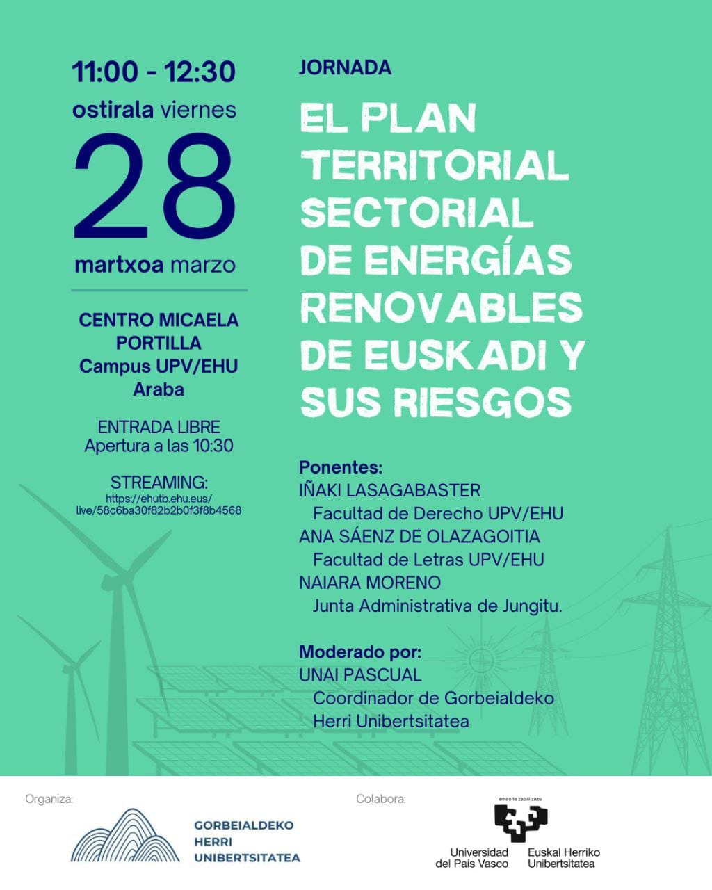 El Plan Territorial Sectorial de Energías Renovables de Euskadi