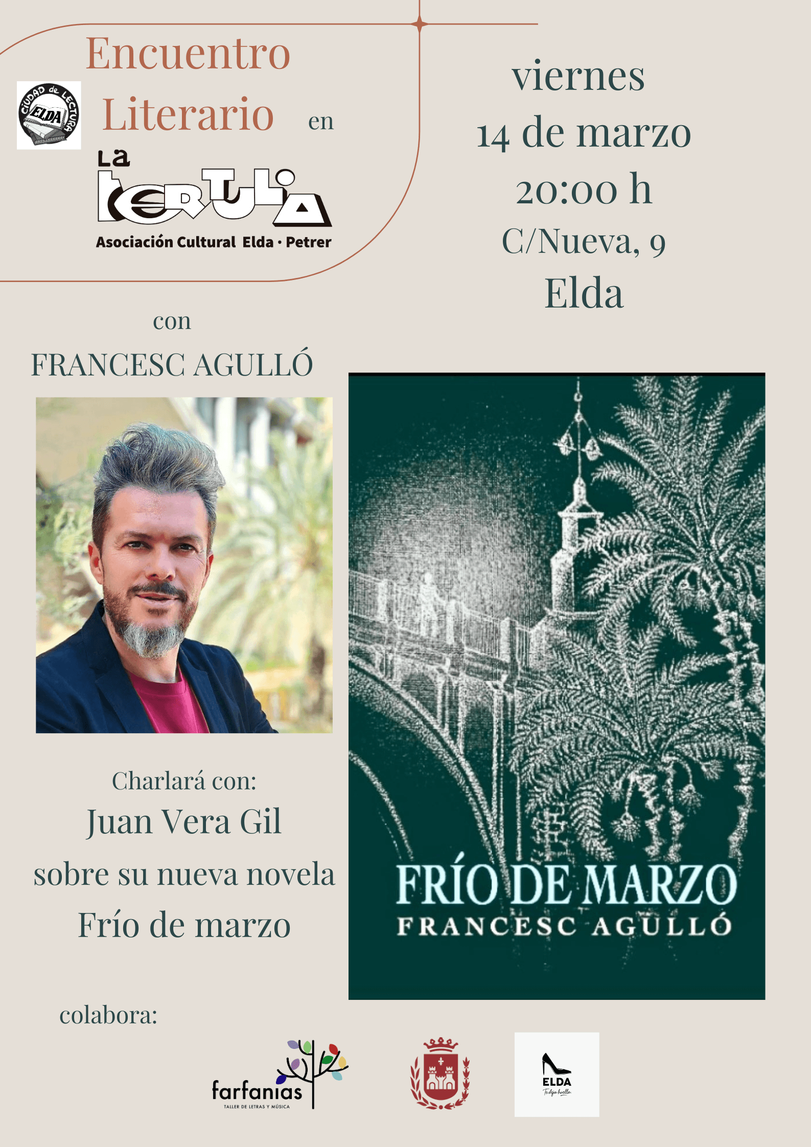 Encuentro Literario: FRIO EN MARZO, con Francesc Agulló