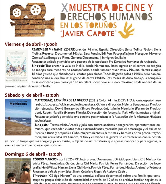 X Muestra de Cine y Derechos Humanos. Remember my name