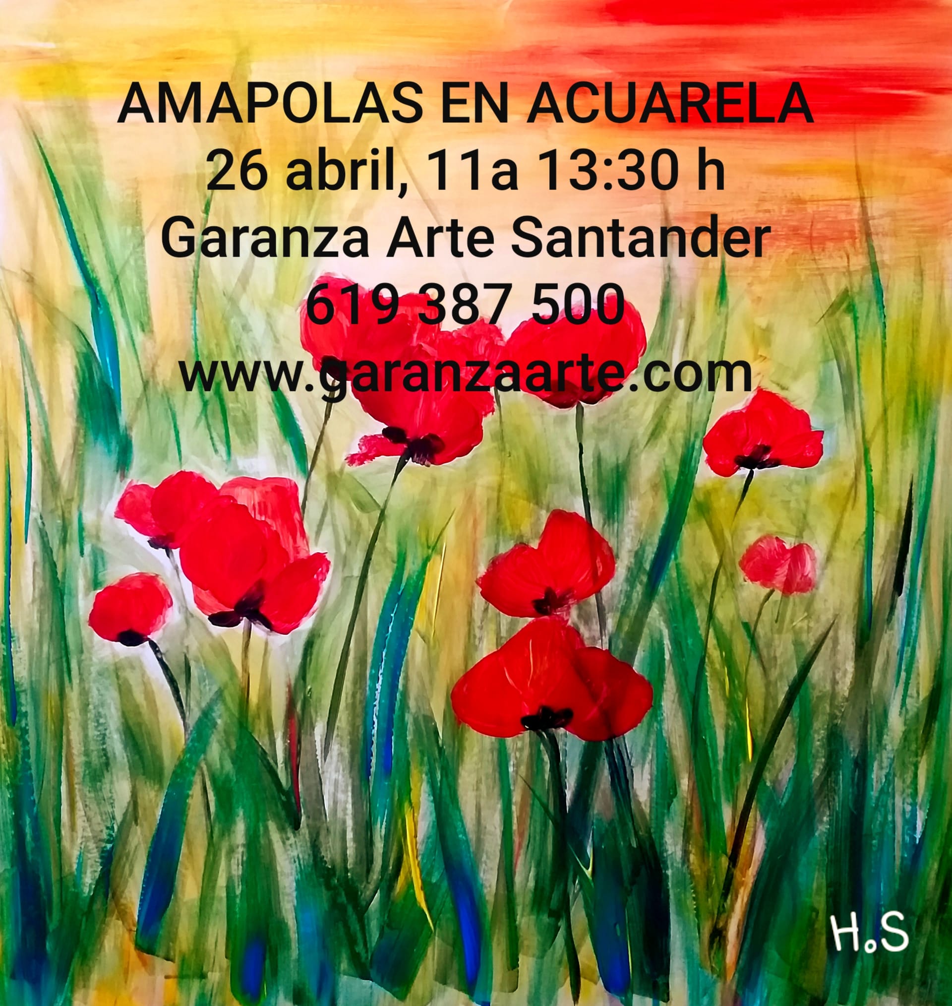 Taller: Amapolas en acuarela
