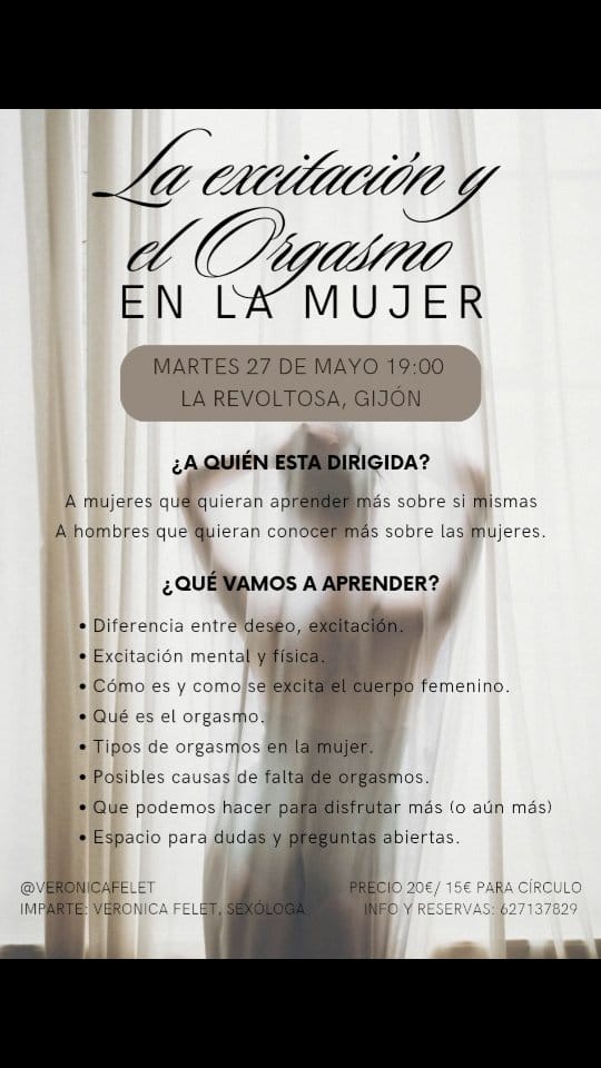 Charla: Excitación y orgasmo en la mujer