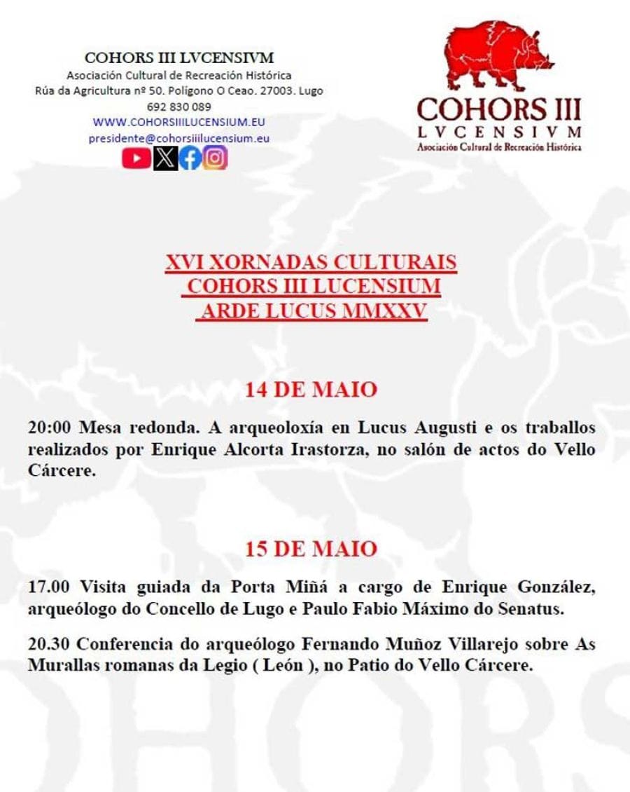 XVI Xornadas culturais Cohors III Lucensium