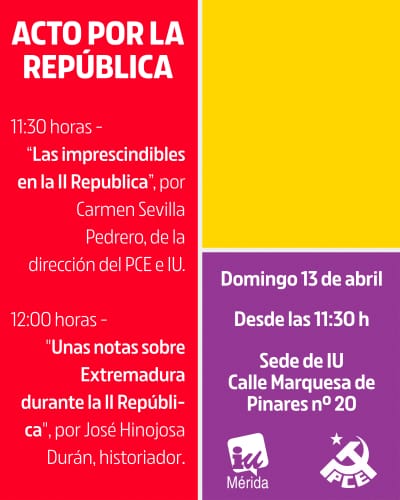 Acto público sobre la República