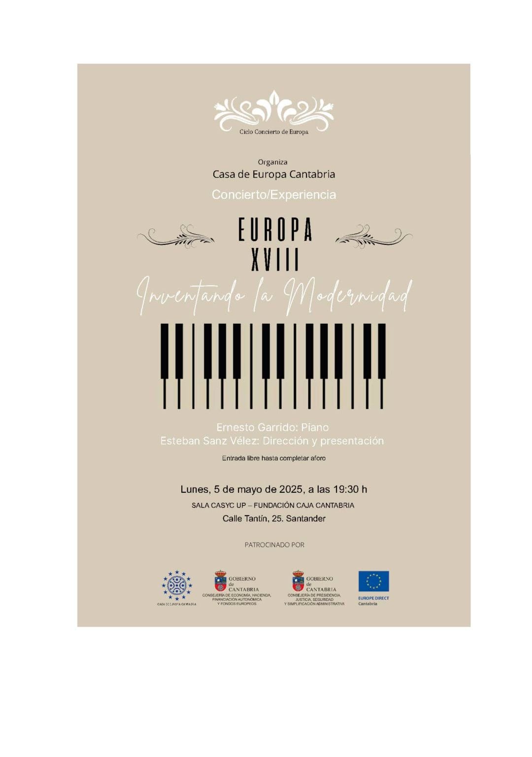 Concierto de Europa: "Europa XVIII. Inventando la Modernidad"