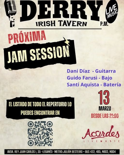 Jam Session en Derry Irish Tavern