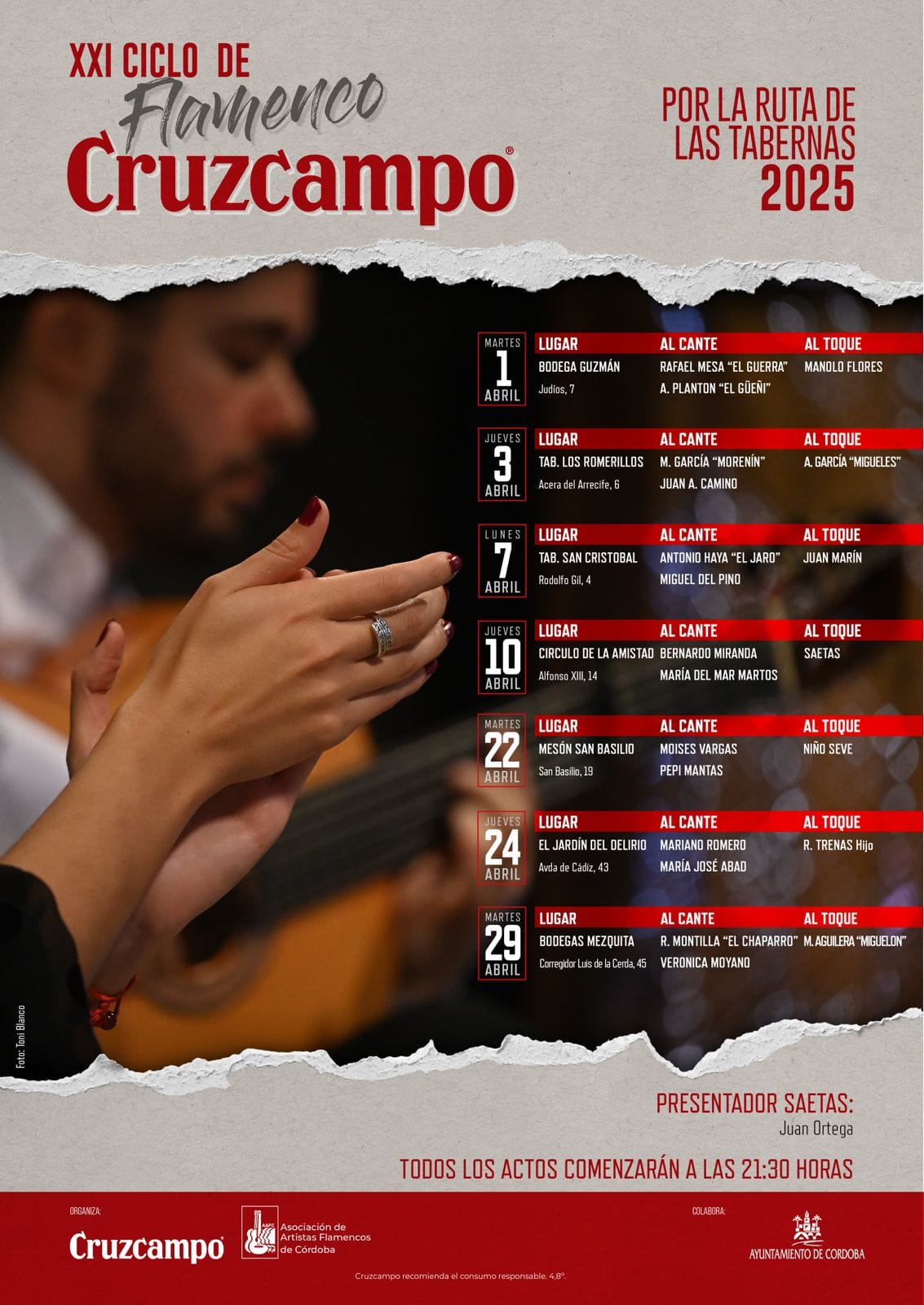 Cruzcampo y la Asociación de Artistas Flamencos llevan el cante jondo a siete tabernas de Córdoba