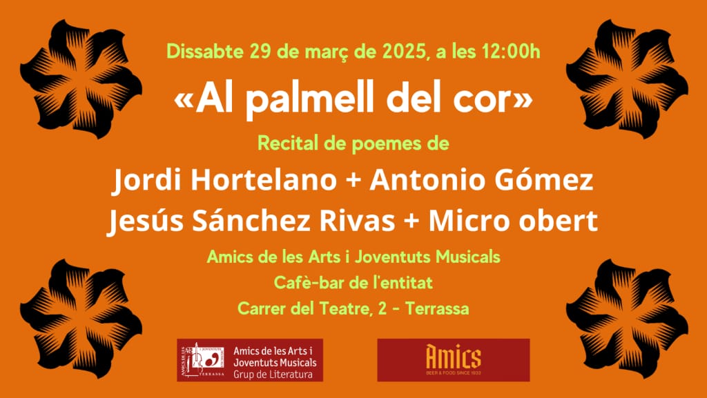 «Al palmell del cor» Recital de poemes