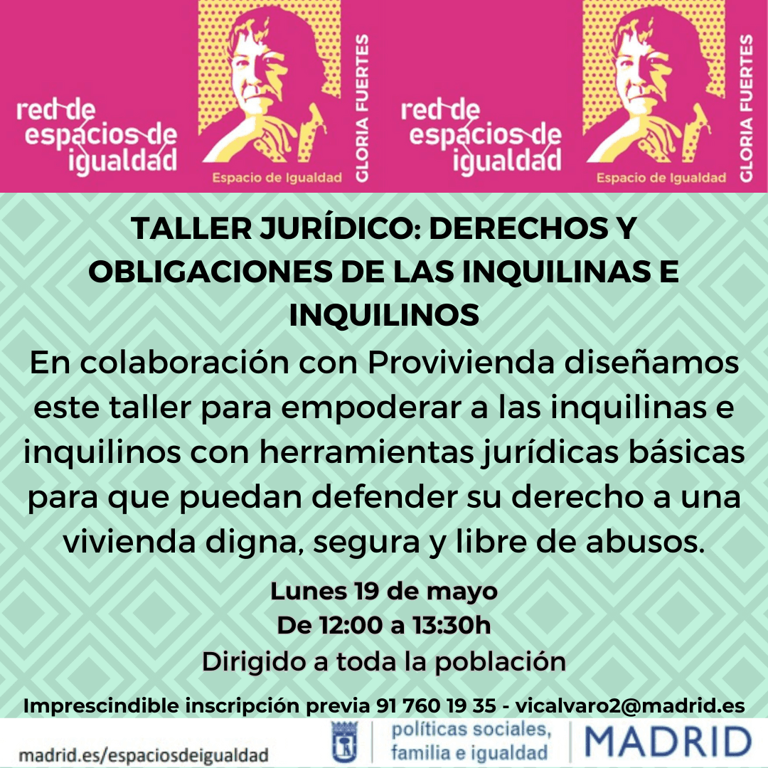 Derechos y obligaciones de las inquilinas. Taller jurídico