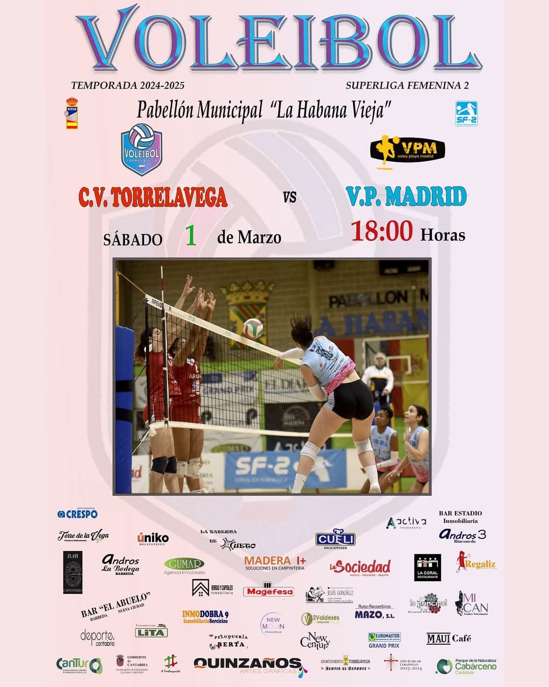 Partido de Voleibol: CV Torrelavega - VP Madrid
