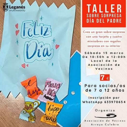 Taller Sobre Sorpresa – Día del Padre en Leganés