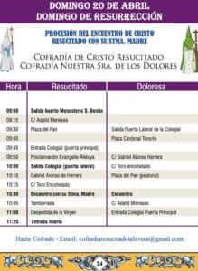 Procesión del encuentro de Cristo Resucitado con su Santísima Madre