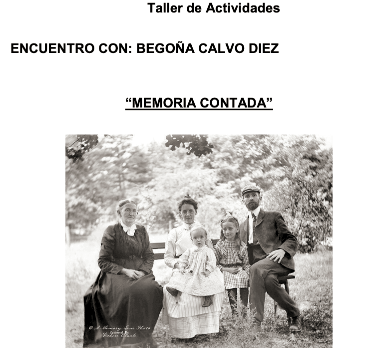 "Memoria contada". Encuentro con Begoña Calvo Diez, enfermera general y obstétrica