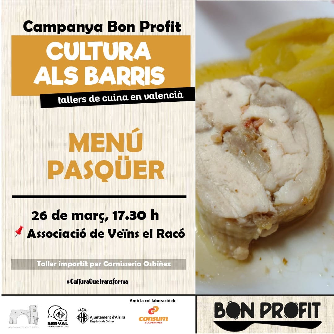 Nou taller de cuina en valencià de Bon Profit!
