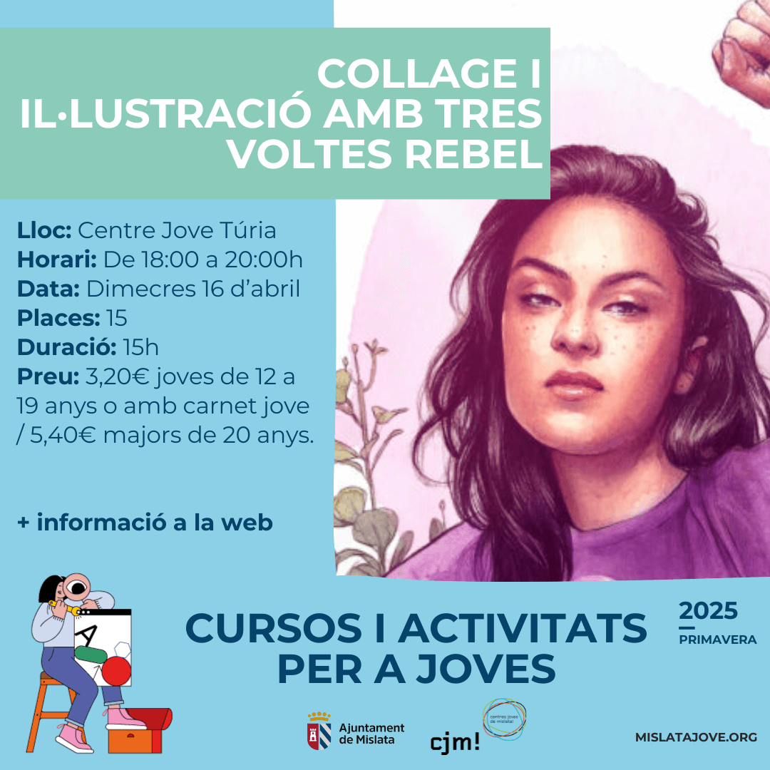 COLLAGE I IL·LUSTRACIÓ AMB TRES VOLTES REBEL