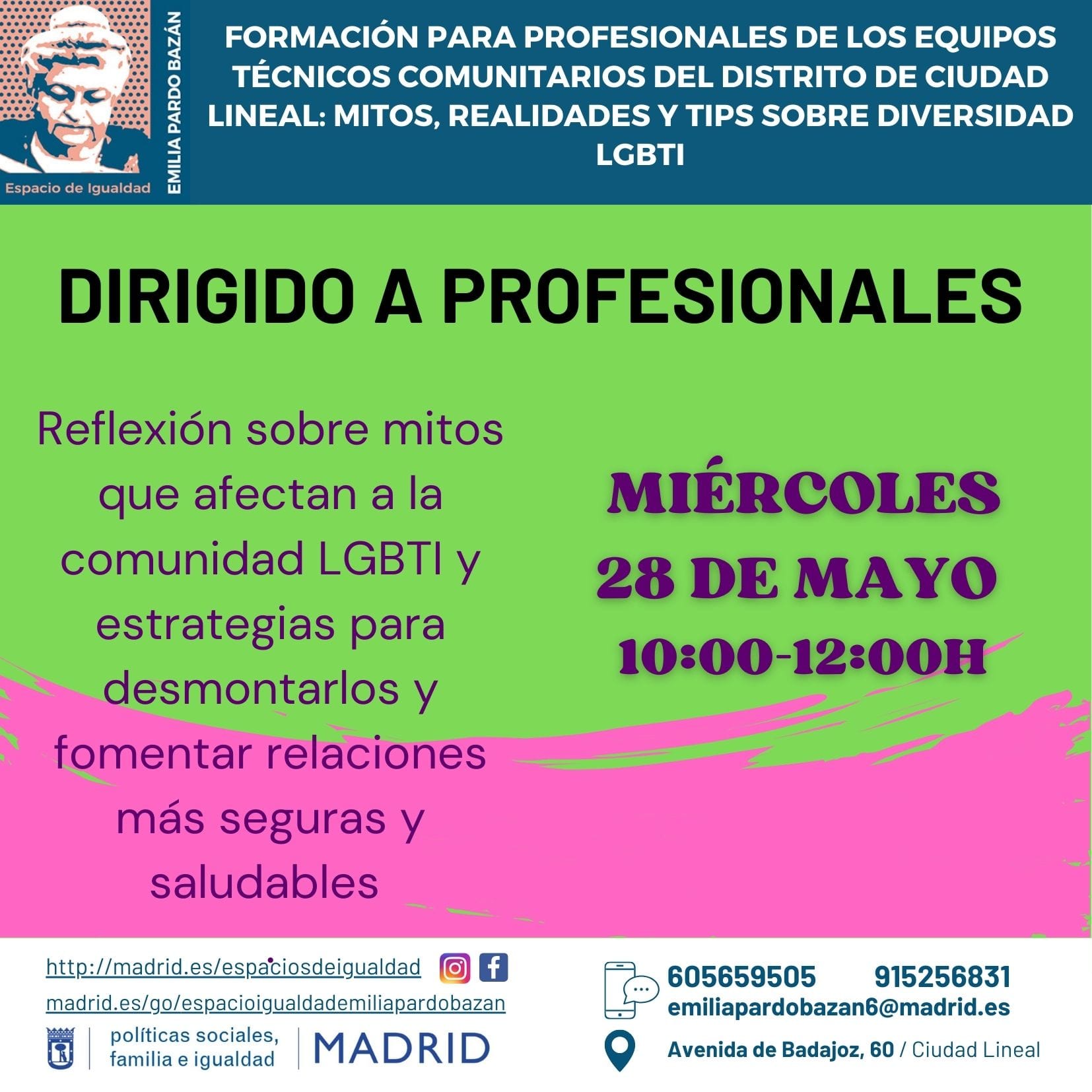 Formación para profesionales: mitos, realidades y tips sobre diversidad LGBTI