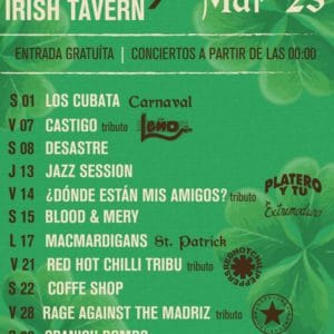 Conciertos Marzo en Derry