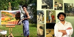 "Encuentros visuales", exposición de pinturas de Carolina Crespo y Alex Bazuashvili